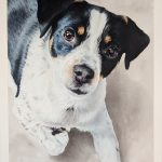 Portrait Aquarell Hund Tierportrait Kunst Gemalt