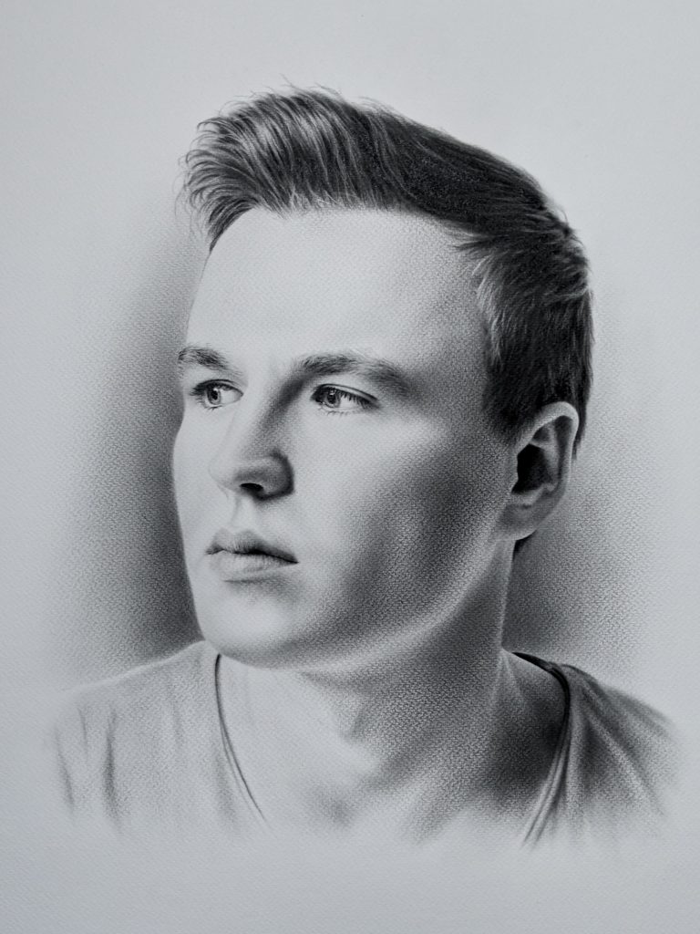 Portrait Gemalt Kunst Dry Brush
