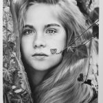 Gemaltes Dry Brush Portrait nach Fotovorlage